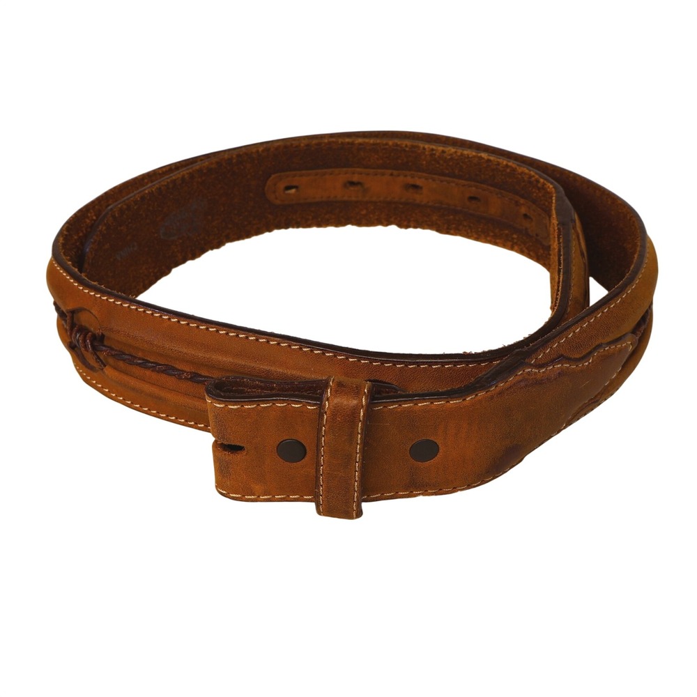 Justin Mens 32 Leather Belt Brown Barbed Wire Western Cowboy C10817